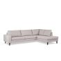 Cover 3-zits hoekbank rechts stof - grijs