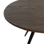 Turi eettafel Ø140x76 cm donkerbruin/zwart van het woonmerk Light&Living