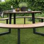 Arezzo picknickset rond polywood teaklook