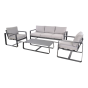 Loungeset Belezza - lichtgrijs