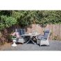 Tuintafel Castilla nuance met kruispoot 243x103 cm - bruin