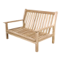 Teak loungebank teak 124cm + kussen
