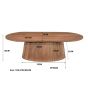 Salvator ovale salontafel - 120 cm - hout - naturel van het woonmerk Livingfurn