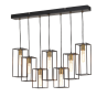 Marley hanglamp 7L mat zwart/antiek brons van het woonmerk Light&Living