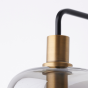 Lekar wandlamp 35x21x70 cm antiek brons/smoke glas