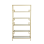 Sutera kast open 90x39x174 cm glas helder/goud van het woonmerk Light&Living