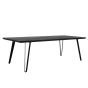 Mylau eettafel 220x100x76 cm eiken hout/mat zwart van het woonmerk Light&Living