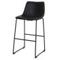 Jeddo barkruk 73cm pu-leer zwart van het woonmerk Light & Living