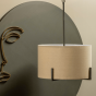 Holly hanglamp zwart/naturel