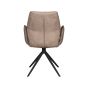 Mellow eetkamerstoel micro suede - taupe
