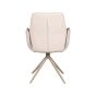 Mellow eetkamerstoel bouclé naturel - taupe onderstel