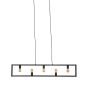 Quadrato hanglamp 135x10x130 cm metaal zwart
