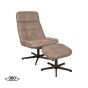 Alvar fauteuil micro suede + hocker - taupe