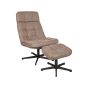 Alvar fauteuil micro suede + hocker - taupe