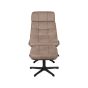 Alvar fauteuil micro suede + hocker - taupe