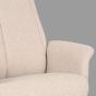 Bergen draaibare fauteuil bouclé - naturel + hocker