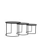Tress salontafel metaal zwart | set van 3