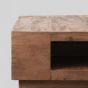 Square salontafel 80x80x30 cm - espressso mangohout