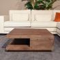 Square salontafel 80x80x30 cm - espressso mangohout