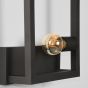 Quadrato wandlamp 20x10x40 cm metaal zwart