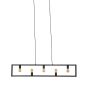 Quadrato hanglamp 135x10x130 cm metaal zwart