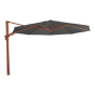 Zweefparasol VirgoFlex houtlook Ø3,5mtr - grijs