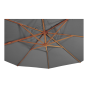 Zweefparasol VirgoFlex houtlook Ø3,5mtr - grijs