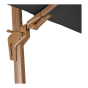 Zweefparasol VirgoFlex houtlook Ø3,5mtr - grijs