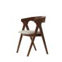 Alosno eetkamerstoel - hout bruin+beige