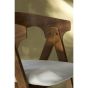 Alosno eetkamerstoel - hout bruin+beige