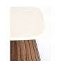 Okato bijzettafel 45x45x40 cm - crème+hout bruin