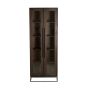 Lilian wandkast half open 75x40x200 cm hout - bruin