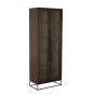 Lilian wandkast half open 75x40x200 cm hout - bruin