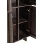 Lavinio wandkast 75x45x200 cm hout - donkerbruin