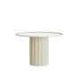 Rosario bijzettafel ø91,5x60,5 cm spiegel - helder+crème