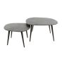 Connie salontafel set van 2 organisch - zwart/bruin