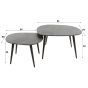 Connie salontafel set van 2 organisch - zwart/bruin