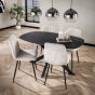 Gabriel eettafel 150 cm deens ovaal - zwart bruin