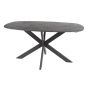 Gabriel eettafel 150 cm deens ovaal - zwart bruin