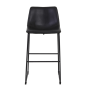 Jeddo barkruk 73cm pu-leer zwart van het woonmerk Light & Living