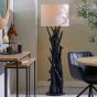 Camasca sidetable set van 2 - zwart/hout