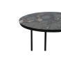 Tabun bijzettafel set van 2 - glas antiek/mat zwart