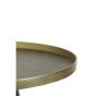 Popeta ronde bijzettafel Ø50 cm - antiek brons/zwart