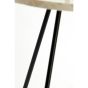 Jobito ronde bijzettafel Ø42 cm - crème/mat zwart