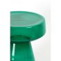 Dakwa ronde bijzettafel Ø37 cm - glas - groen