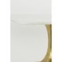 Rickerd salontafel ø70 cm - wit marmer/antiek brons
