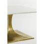 Rickerd salontafel ø70 cm - wit marmer/antiek brons