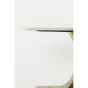 Rickerd salontafel ø70 cm - wit marmer/antiek brons