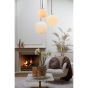 Rickerd salontafel ø70 cm - wit marmer/antiek brons