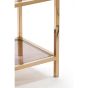 Lusako stellingkast - glas bruin/licht goud